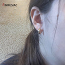 New Fashion Plated Gold Round Earrings For Women Jewellery Simple Hoop Earring Ladies Party Gift