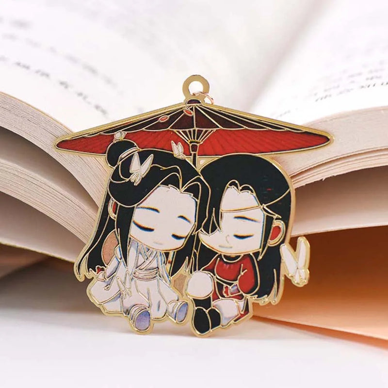 1Pc Mo Dao Zu Shi Anime Peripheral Metal Bookmarks Exquisite Classical Hollow Tassel Cartoon Character Bookmark