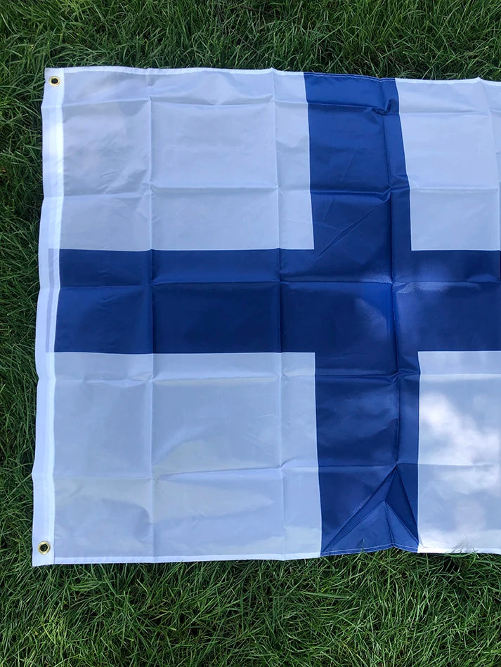 SKY FLAG Finland Flag 3x5fts hanging Polyester standard National Flag Banner Outdoor Indoor 150*90cm Flag