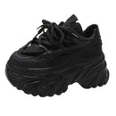 Women Platform Casual Breathable Mesh Shoes 2025 New Summer Chunky Sneakers 8.5CM Wedges Hidden Heels Hollow Leisure Shoes Woman