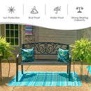 Costway 50" Gartenbank Terrassenbank Verandastuhl Stahlrahmen Gusseisenlehne OP2786