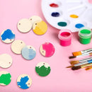 20-50Pcs Natural Unfinished Round Wooden Slices with Hole Wood Discs Blank DIY Crafts Wooden Circles for Wedding Christmas Decor