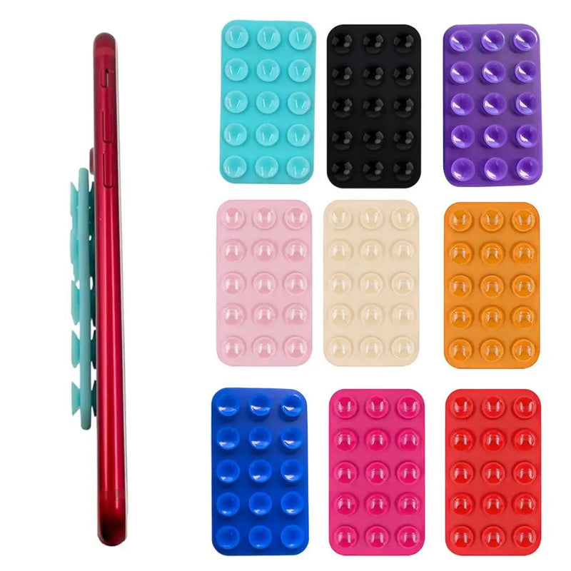 Suction Cup Wall Stand Mat Multifunctional Silicone Square Phone Double-Sided Case Anti-Slip Holder Mount Sucker Pad