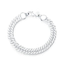 Aktion 100% authentisches 925 Sterling Silber Damen Kettenarmband 10MM Großhandel Mode Herrenschmuck Silber Herrenarmband