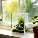Reptile Acrylic Enclosure High Transparency Habitat Tank for Spider Mantis Gecko Corn Snake Breeding Box with Ventilation Holes