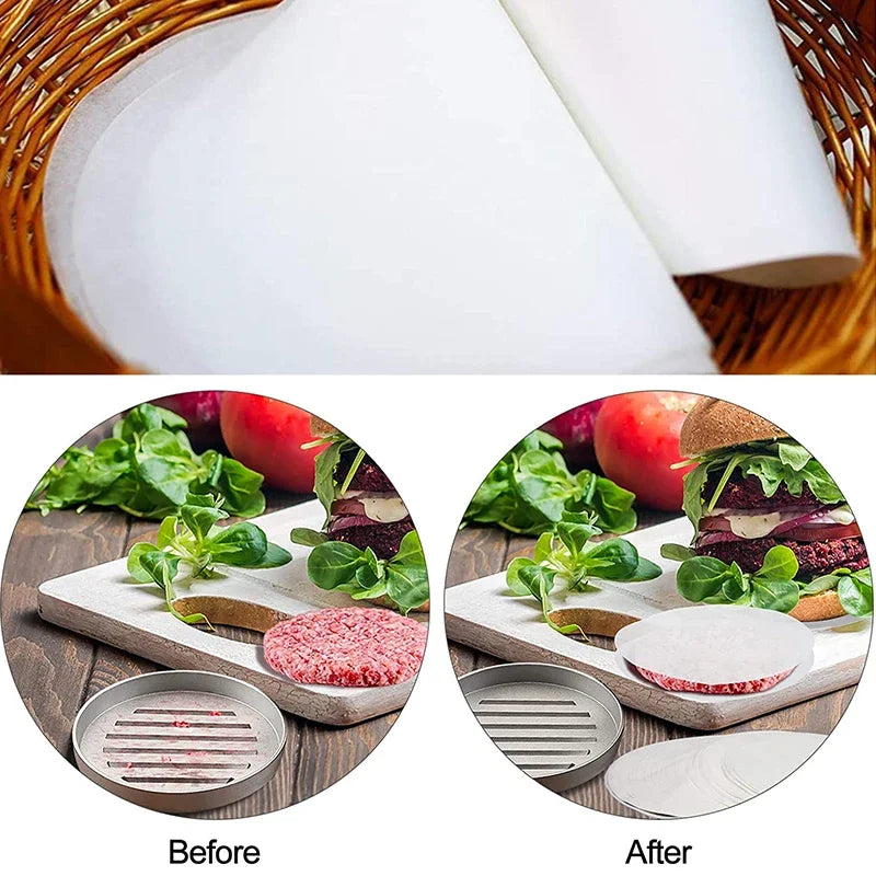 100 spread/set 4 sizes round parchment paper baking paper liner, suitable for round cake pan, round cheesecake, Cooking