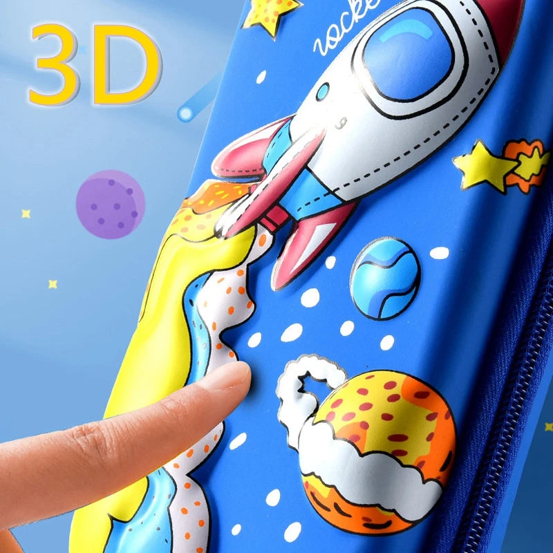 Pencil Case Kawaii School Pencil Cases Stationery Estuche 3D Space Pen Case Unicorn School Supplies Trousse Scolaire Pencil Box