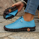 Sneakers Women Shoes Platform Loafers Lace Up Leather Flat Slip-On New 2024 Spring Casual Mom Shoe Mujer Zapatos Chaussure Femme
