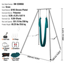 SucceBuy Aerial-Yoga-Gestell & Hängematte 2,95 m Professioneller Yoga-Schaukelständer mit 6,03 m Luftseide Max. 250 kg Indoor Aerial Rig