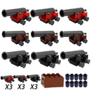 Military MOC Sentry Building Block Soldier Sandbag Fence Cannon Shell Barbed Wire Weapon Rack Training Field Watchtower Toy K018