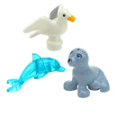 MOC City Animal Zoo Fram Accessories Building Block Figures Goat Sheep Eagle Owl Panda Parrot Seagull Penguin Bricks Toy Gift