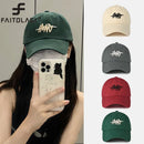 Letter Embroidery Baseball Hat Solid Color Peaked Cap For Men Women Adjustable Outdoor Sun Visors Cotton Casual Snapback Bonnet