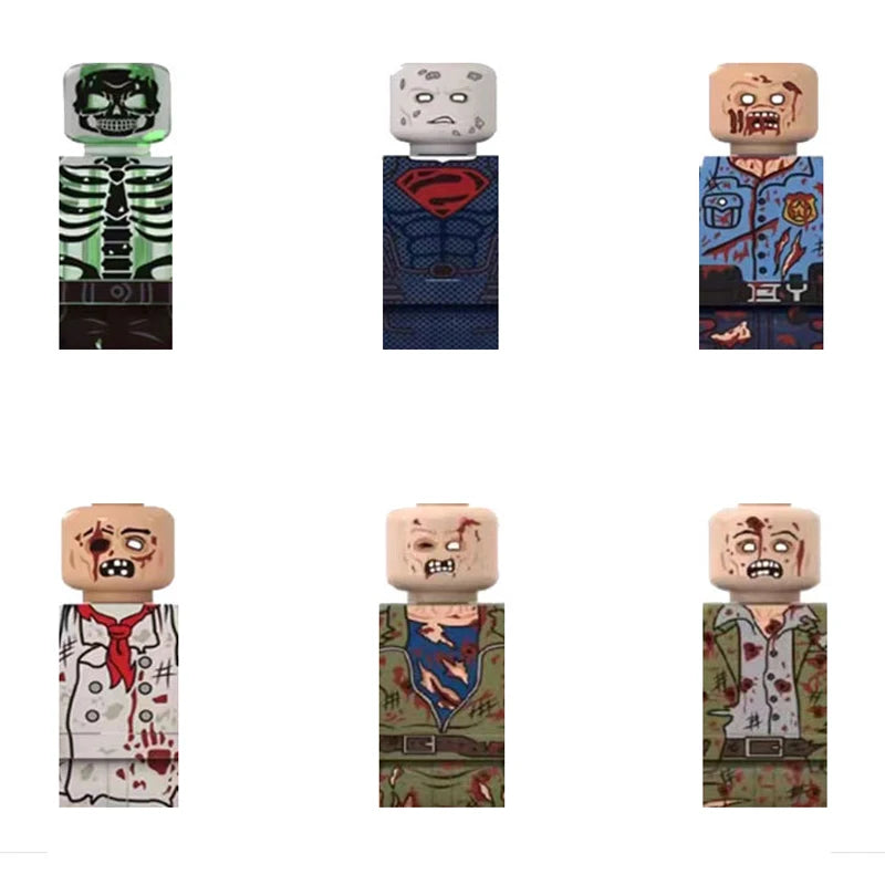 Halloween Zombies FigureAssembled MOC Building Blocks Ghost  Cemetery Vampire Skeleton Pumpkin Bricks Gift Children