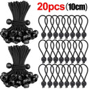 5/30pcs Cord Ball Elastic Tarpaulin Strapping Rope 10cm/15cm Cord Ends Elastic Rope Lace Fixed Boat Pole Camping Tent Accessorie
