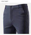 Men's Elastic Slim Fit Khaki Trousers Casual Pants Classic Fashion Suit Sports Pants Spring Summer