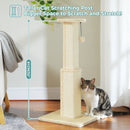 The Tall Timber | 81cm Natural Sisal Cat Scratching Post with Removable Toy