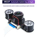 Raspberry Pi 4 IR-CUT Camera Night Vision Focal Adjustable 5MP Fish Eye Auto Switch Day-Night for Raspberry Pi 3 Mode B+/4B