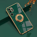 Luxury Plating Magnetic Silicone Case For Huawei P30 P40 Pro P20 Mate 20 P30Pro Honor 20 Pro Soft Shell Covers Stand Ring Holder