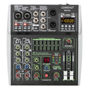 4/6 Channel Mixing Console 48V 99 DSP Effect Bluetooth Lomeho Audio DJ Mixer USB PC Play Record Podcast Sound Table AM-AX4