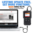 LAUNCH X431 CR3001 Kfz-OBD2-Diagnosetool, professioneller Code-Leser und Scanner für die Motorprüfung, kostenlose Updates, pk ELM32