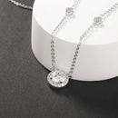 1CT Moissanite Necklace for Women Certified 925 Sterling Silver Sparkling Lab Diamond Pendant Chain Party Jewelry GRA USA Stock