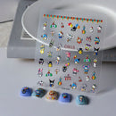 1PCS 5D Cartoon Kuromi Hello Kitty Nail Stickers Sanrio Animation Nail Art Decoration Sanrio Cute Melody Embossed Stickers