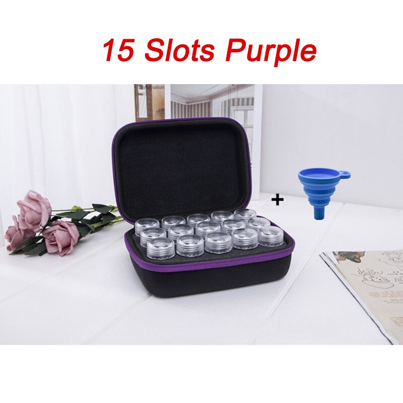 7/15/30/60 Bottles Storage Box 5D Diamond Painting Accessories Tools Storage Box Carry Case Diamant Painting Tools Container Bag