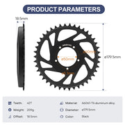 BAFANG Chainring 36T 42T 44T 46T 48T 52T Chainwheel For 8FUN BBS01 BBS01B BBS02 BBS02B 750W 500W 350W 250W Mid Motor Ebike Parts