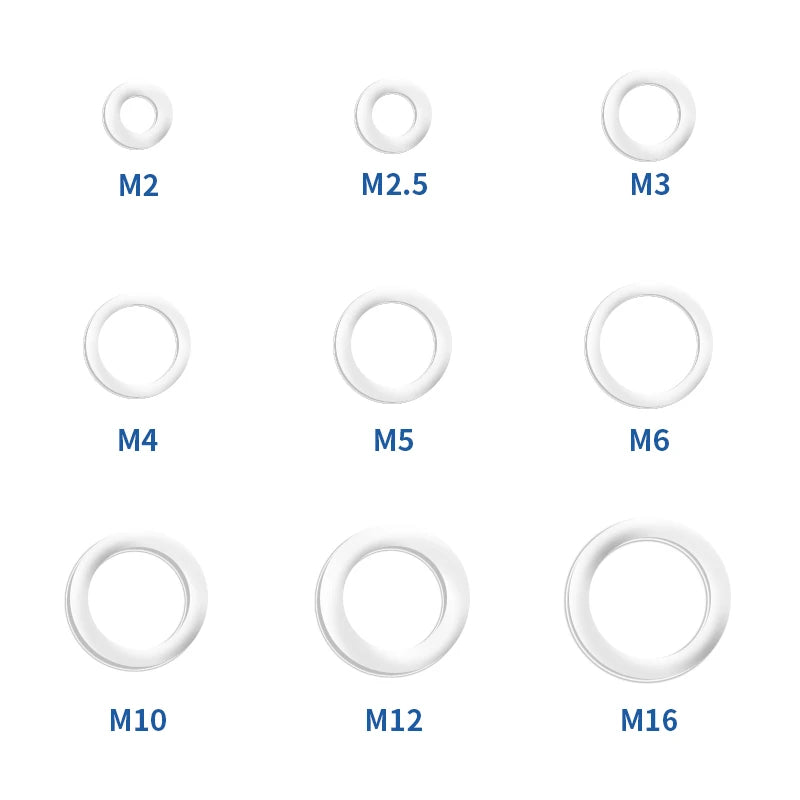 20pcs M6-M26 Aluminum Washers Gasket Flat Metal Washer Gasket Plug Oil Sealing Rings Gaskets Fastener 10x14x1mm