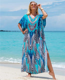 Kaftan Dresses for Women Plus Size Bathing Suit Cover Up Vneck Batwing Dress Loose Fit Moroccan Caftan Mumu Dresses