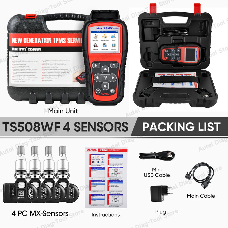 Autel MaxiTPMS TS508WF TS508 TPMS Diagnostic Tool Tire Pressure Monitor TPMS MX-sensors Programmer Activate Relearn 2025