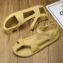Unisex Breathable Beach Sandals EVA Material Large Size 36-47 Woven Pattern Slip-On Shoes Comfortable Lightweight Summer Sandals