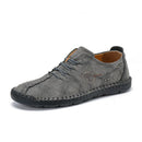 Men Leather Shoes Flat Lace Up Casual Shoes Business Social Loafers Moccasin Summer Walking Breathable Casuals for Men Plus Size