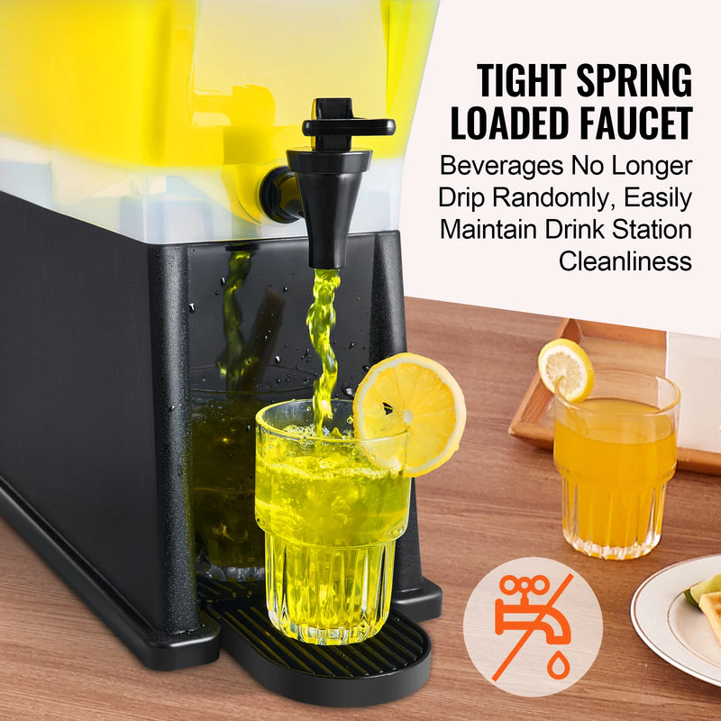 VEVOR Beverage Dispenser 3 Gallon Drink Dispenser for Parties Plastic Juice Dispenser with Stand Spigot Lid Iced Tea Dispenser