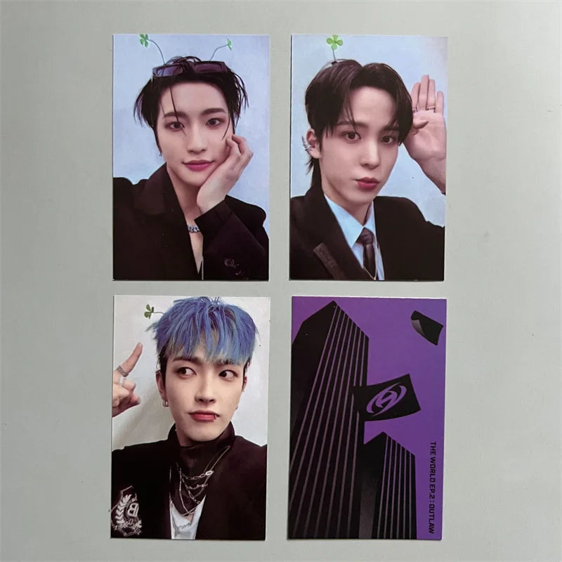 8pcs/set Kpop ATEEZ Album THE WORLD EP.2 : OUTLAW LOMO Card Print Hongjoong Yunho Yeosang Collectible Gift Postcard Photo Card