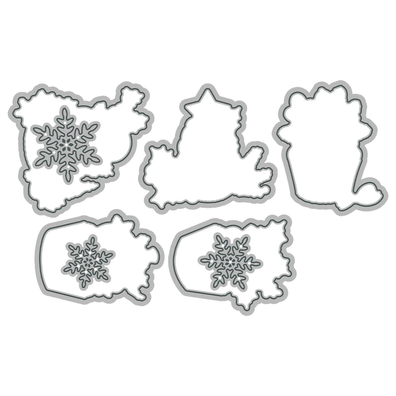 Mangocraft Christmas Series Sweet Cupcakes Cutting Dies Clear Stamp DIY Scrapbooking Metal Dies Silicone Stamp For Cards Albums