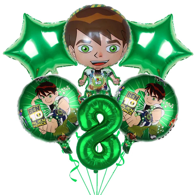 Ben-10 Party Decoration Balloon Cartoon Huge Boy Round 18 inch Balloon Birthday Party Supplies Kids Favor Baby Shower Gift