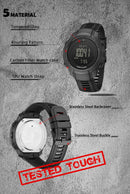 NORTH EDGE VERTICO Men's Digital Watch Carbon Fiber Case Smart Watch For Man Sports WR50M Watch Altimeter Barometer Compass