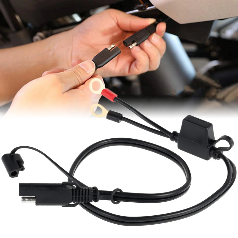 SAE to Ring Terminal Harness Accessory Motorcycle Battery Charger Cord Sae to O Ring Terminal Quick Disconnect Extension Cable