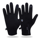 Winter Gloves For Men Waterproof Windproof Cold Cycling Gloves Snowboard Motorcycle Riding Driving Warm Touchscreen Zipper Glove