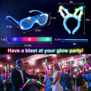 260PCS Glowing Party Set Decorations Neon Light Carnival Party, Suitable for Glow-in-the-Dark Wedding Party Accessories, Concert
