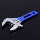 8” Short Handle Spanner Adjustable Wrench with 55 mm Wide Jaw Opening for Plumbing Auto Repair Home Maintenance