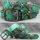 Rivet PU  Leather men's belt Fashion alloy belts Buckle luxury brand jeans belts for men business belt female belt