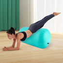 Air Roller Gymnastik-Fass Rückwärtssalto Trainer Yoga-Training aufblasbare Gymnastikmatten faltbar mit Luftpumpe, Grün