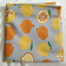 Graceful Pink Green Stripe Fruit  Series Apple Banana Printed Cotton Fabric 50x160cm For DIY Sewing Bedding Quilting Cloth Decor