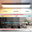 Oeegoo LED Panel Ceiling Light Dimmable 100 x 25cm with RGB Backlight, 30W 3300LM Ceiling Light with Remote Control
