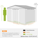 The Holdfast Shed | Outsunny 9 x 6 ft Galvanised Steel Garden Store