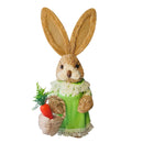 2024 New Rustic Cute Straw Rabbits Bunny Decorations Easter Party Home Garden Wedding Ornament Photo Props Crafts 35cm Decor