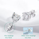 Smyoue 0.1-3CT Test bestanden Moissanit Ohrstecker für Männer und Frauen S925 Silber Platinbeschichtet Braut Hochzeit Diamant Ohrstecker GRA