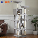 Sturdy Multi-Level Cat Tree Tower with Natural Sisal Scratching Posts,Cozy Hammock&Condo, Large Top Perch, and Fun Dangling Ball